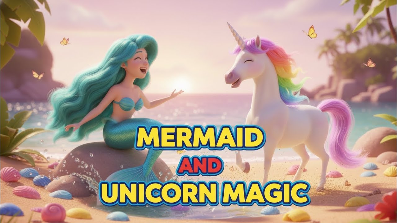 Mermaid & Unicorn Magic 🧜‍♀️🦄 | Magical Rhyme for Kids | Fantasy Song