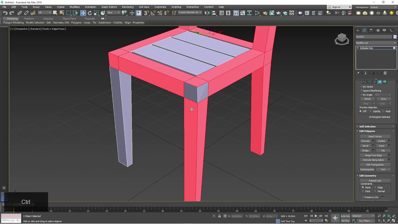 3Ds Max Mobilya Modelleme - Ürün 1 (Basit Ahşap Sandalye)