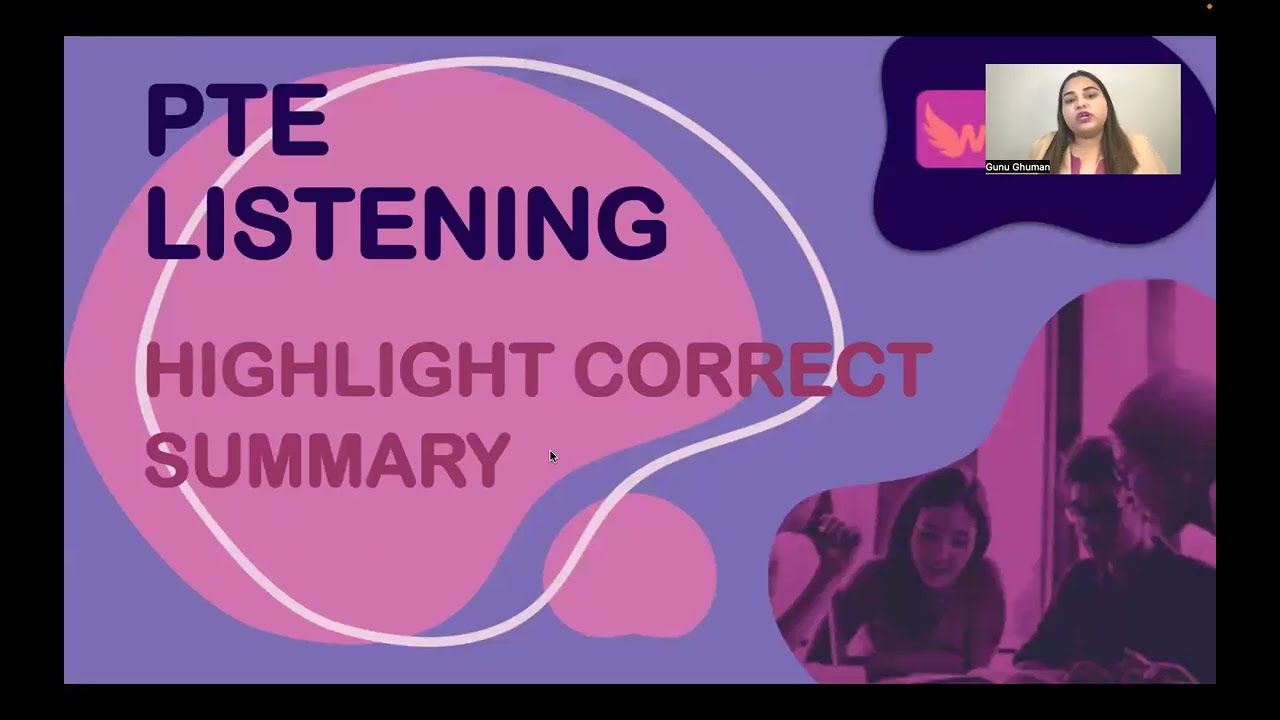 PTE Highlight Correct Summary