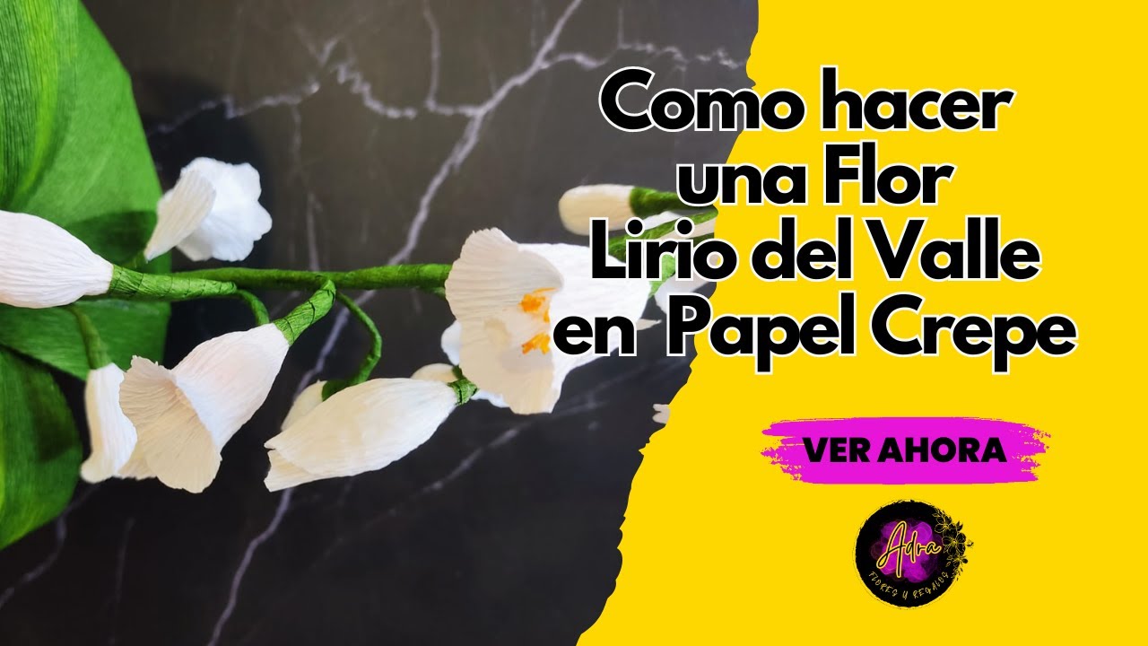 Lirio del valle en papel crepé delicado y romántico🌼