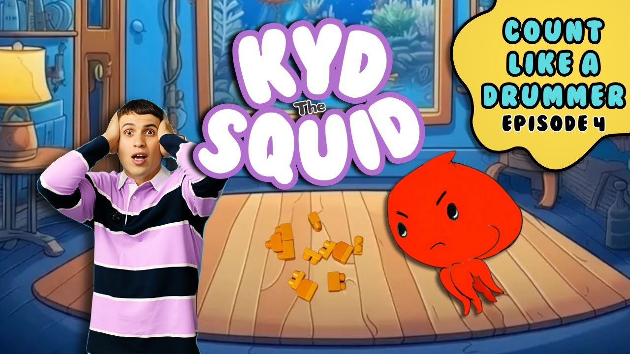 Help Toddlers Calm Down When Angry | Count Like A Drummer - Kids Learning Song | Kyd the Squid