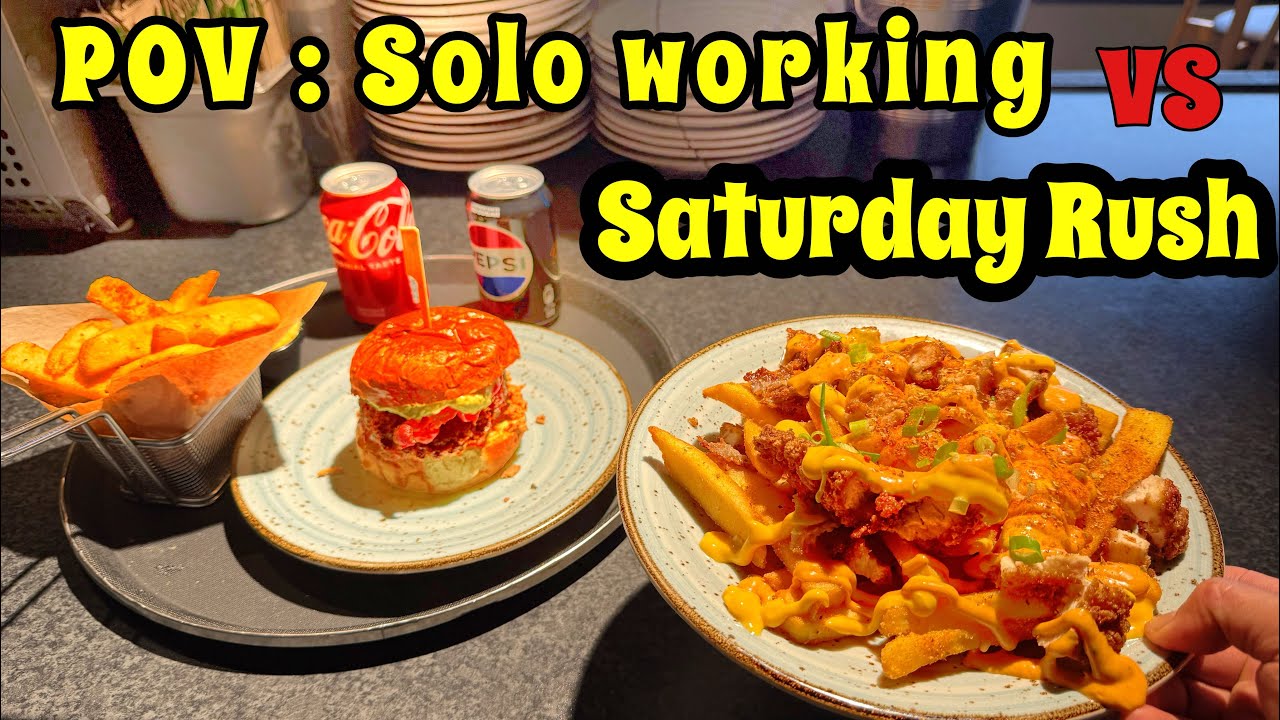 POV: “Saturday Rush ALONE in the Kitchen… Burger Orders Won’t Stop!”🍔🍟🥓🧑‍🍳🔥