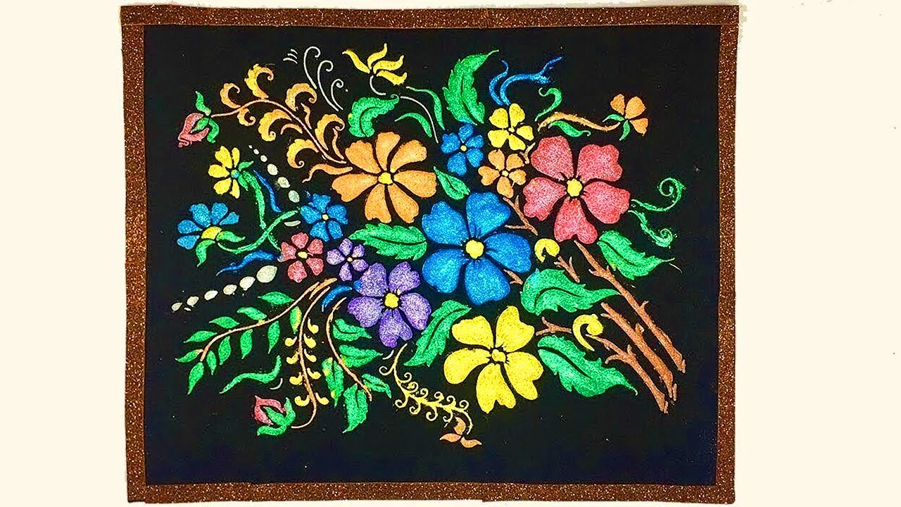 Emboss Painting On Velvet Cloth