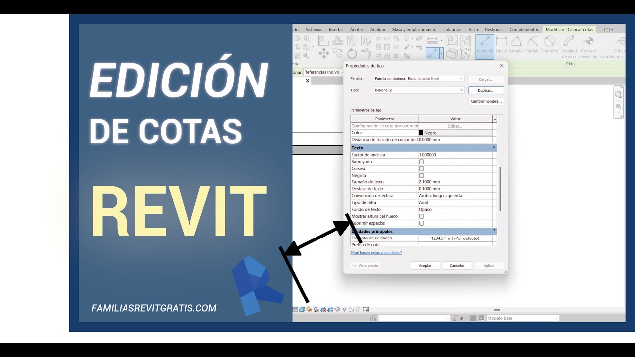 Cómo editar COTAS en REVIT desde CERO