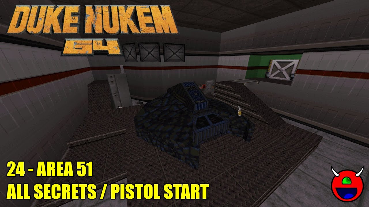 Duke Nukem 64 (RedNukem) - 24 Area 51 - All Secrets