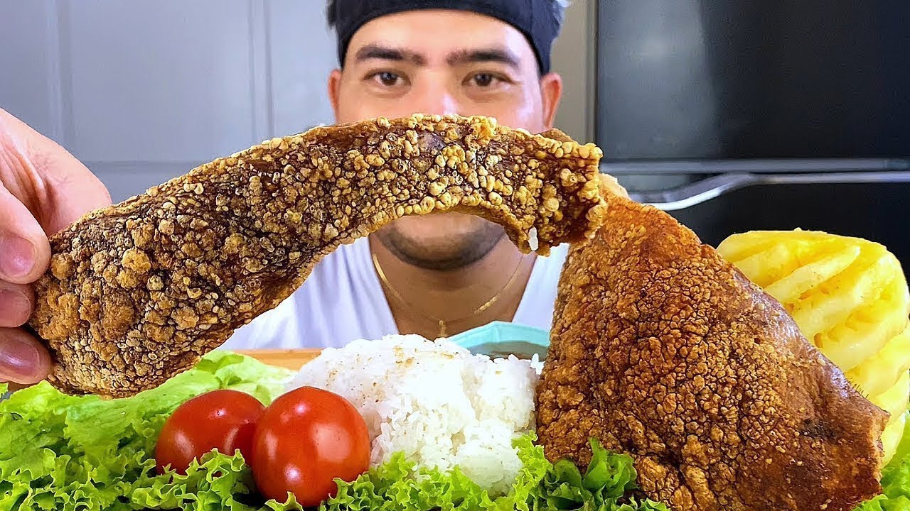 SUPER CRISPY PORK JOWL   FILIPINO FOOD   MUKBANG PHILIPPINES