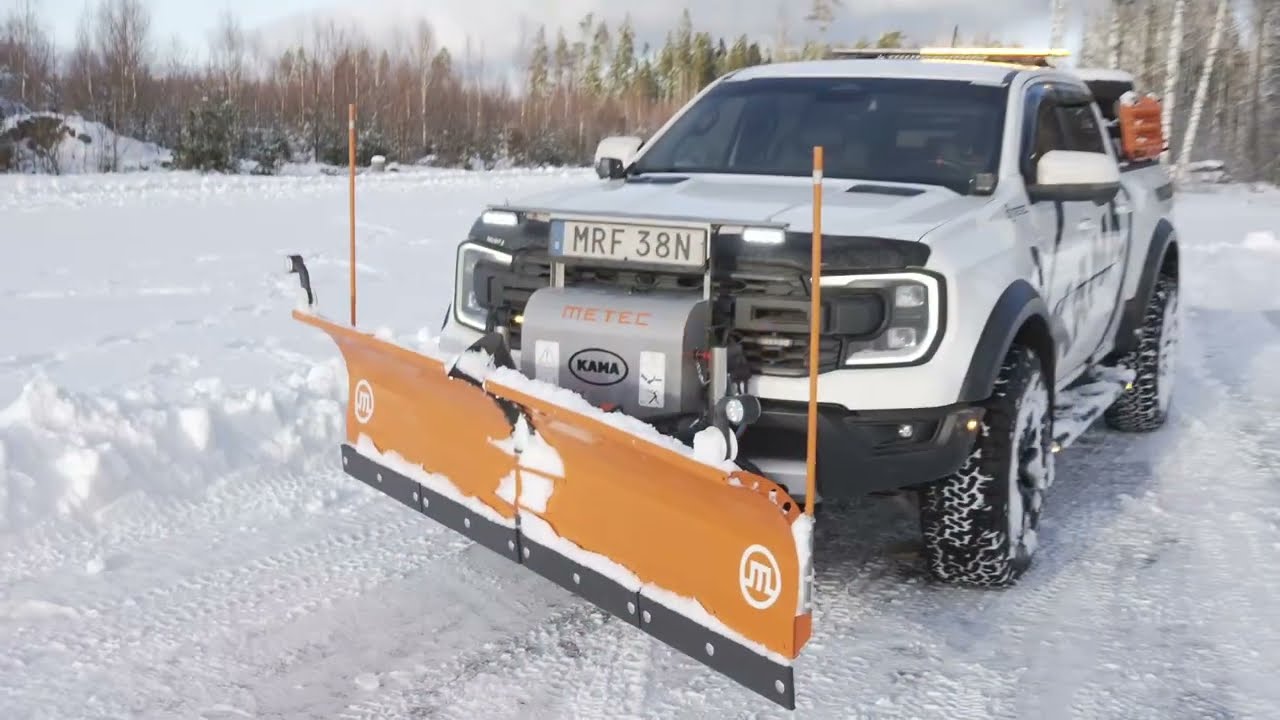 Sn&ouml;plog till Pickup monterad p&aring; Ford Ranger Raptor 2023+( Snow plow to Pickup) Kamaprodukter