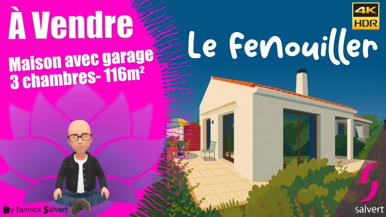 Maison traditionnelle à vendre - 3 Chambres -Garage- 116m² - Le Fenouiller (Vendée 85)