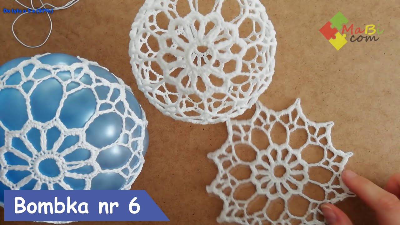 Szydełkowa bombka nr 6/Crochet Christmas ball No 6