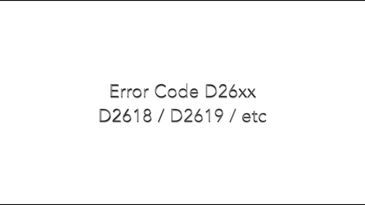 (Genmega ATM) D26xx Errors - D2618 / D2619