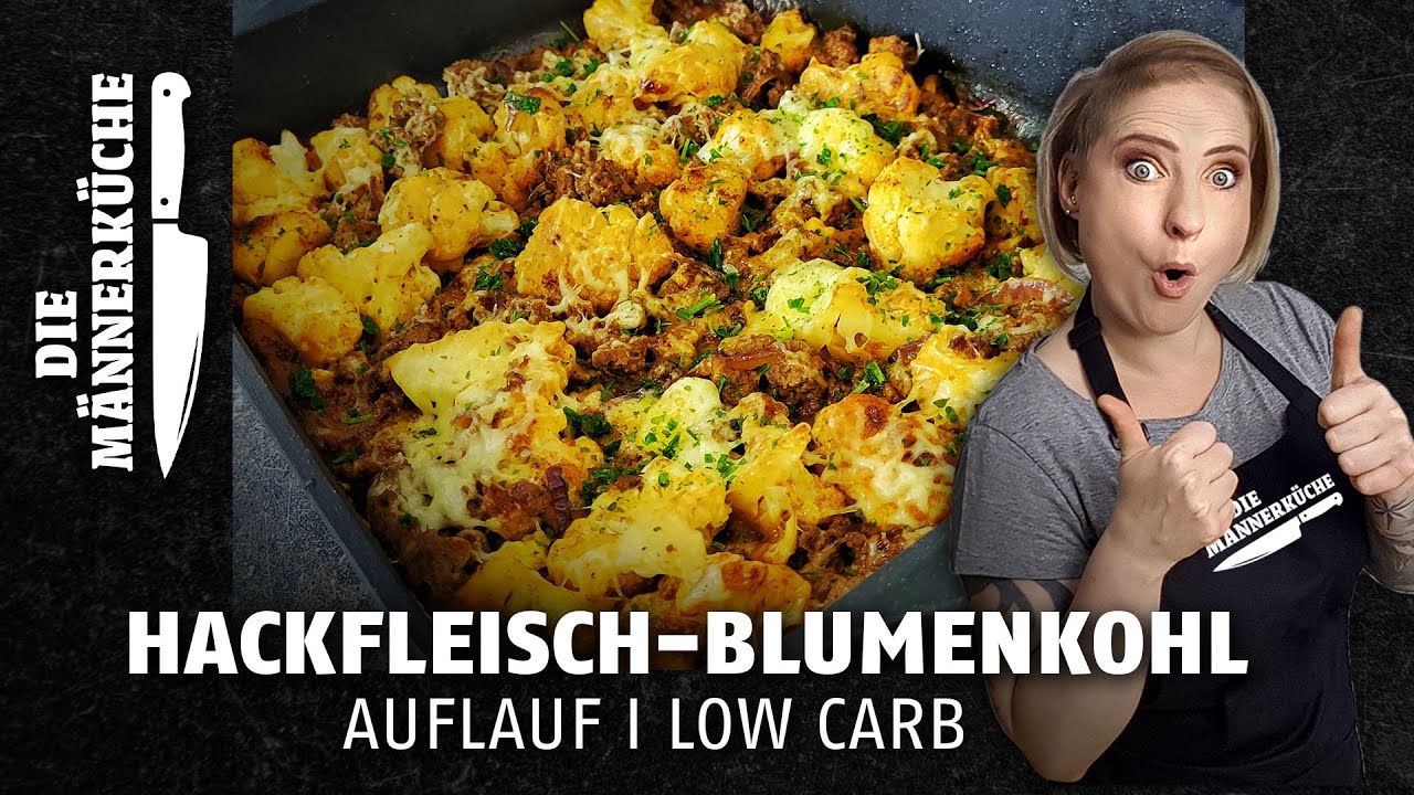 Hackfleisch-Blumenkohl Auflauf I Low Carb Abendessen I Einfaches Rezept