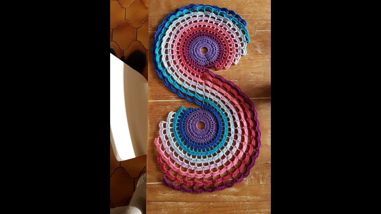 Spiralmuster Muschelmuster Wellenmuster häkeln Anleitung
