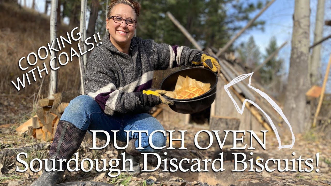 Fall Mornings on the Farm & Sourdough Dough Biscuits in the Dutch Oven -  COOKING WITH COALS