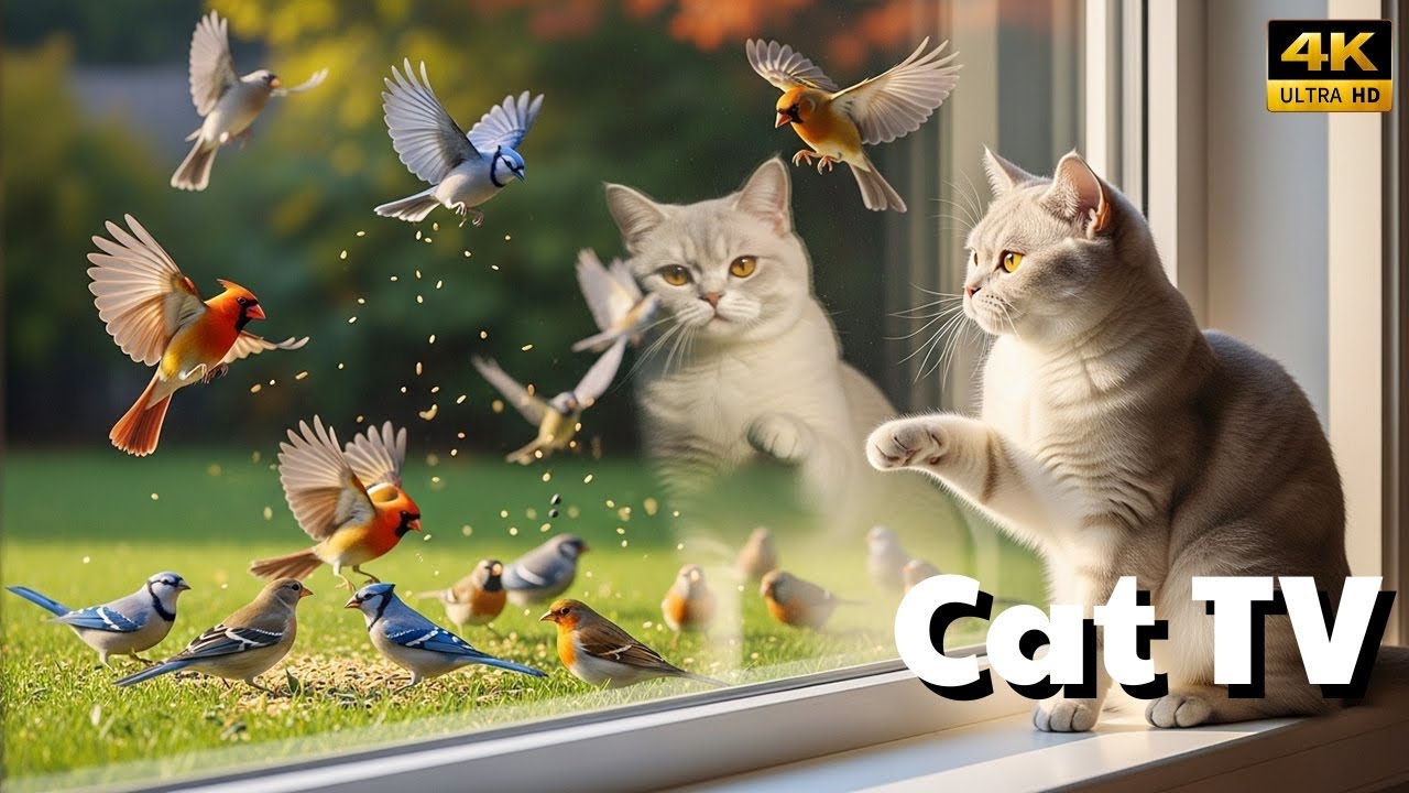 🐱 Cat TV &ndash; Garden Paradise That Will Mesmerize Your Cat 🐦🐰 &ndash; Video For Cats - 4K 60FPS