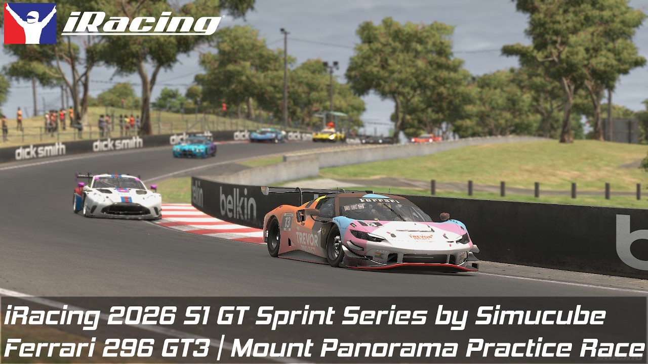 iRacing GT Sprint Series by Simucube | Ferrari 296 GT3 |  Practicing for the 12 Hours of Bathrust