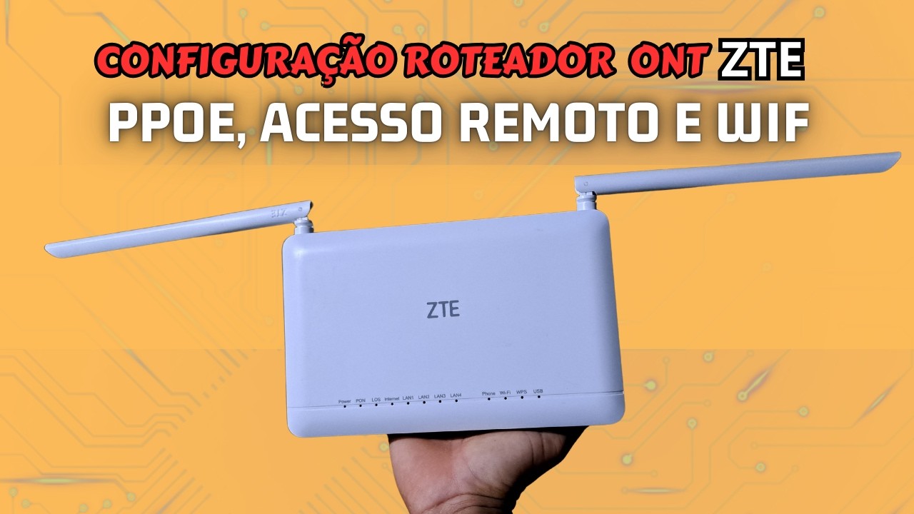 Roteador ZTE ZXHN F670L | Ont V9 | Como configurar Acesso remoto, ppoe e  Rede Wifi