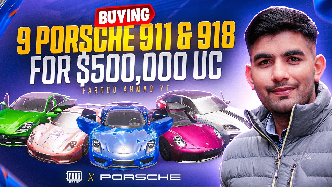 Buying 9 Porsche 911 & 918 For $500,000 UC | 🔥 PUBG MOBILE 🔥