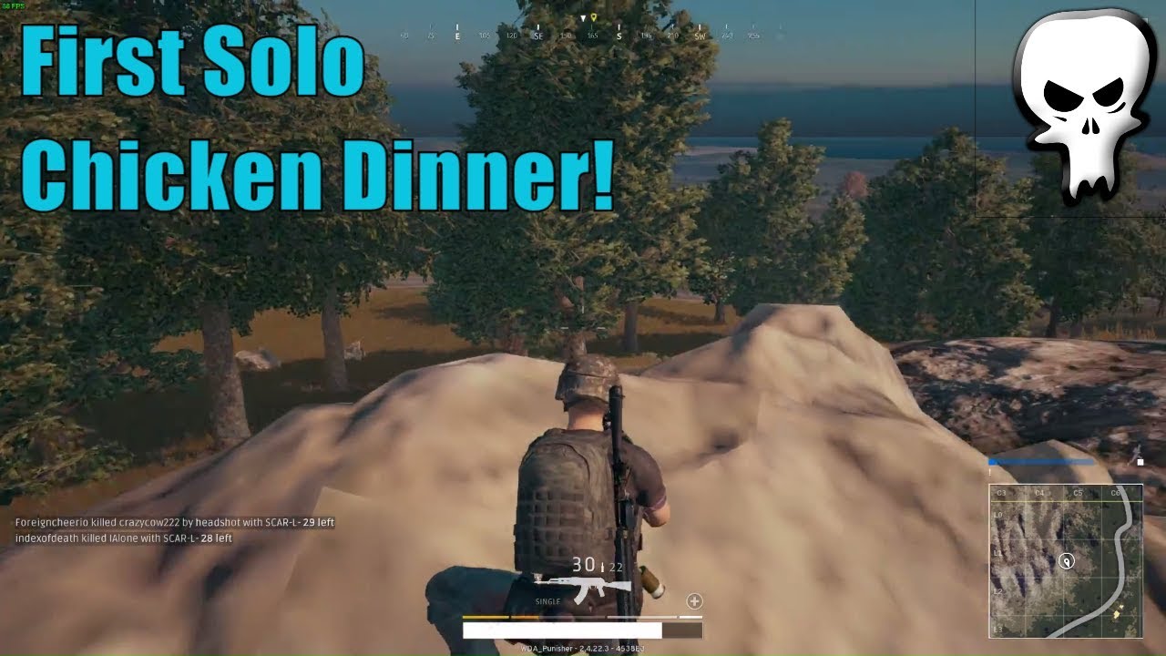 PlayerUnknown's BattleGrounds:  First Solo Chicken Dinner