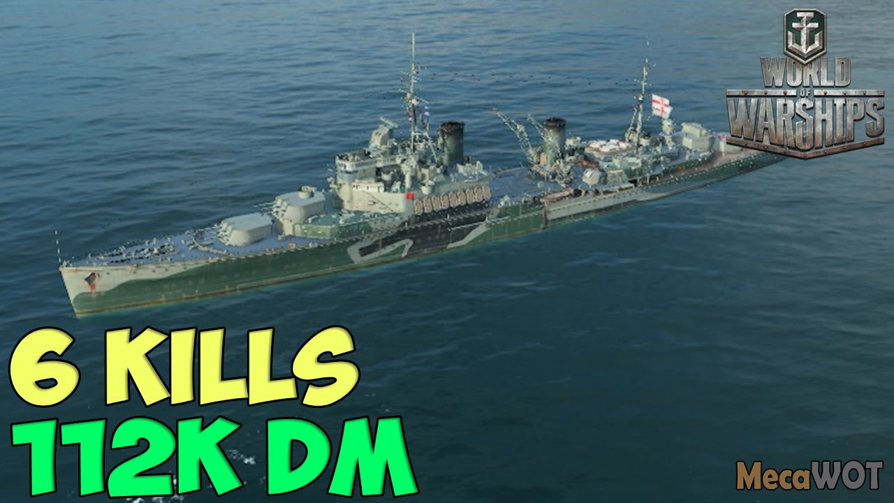 World of WarShips | Fiji | 6 KILLS | 112K Damage - Replay 1080p 60 fps