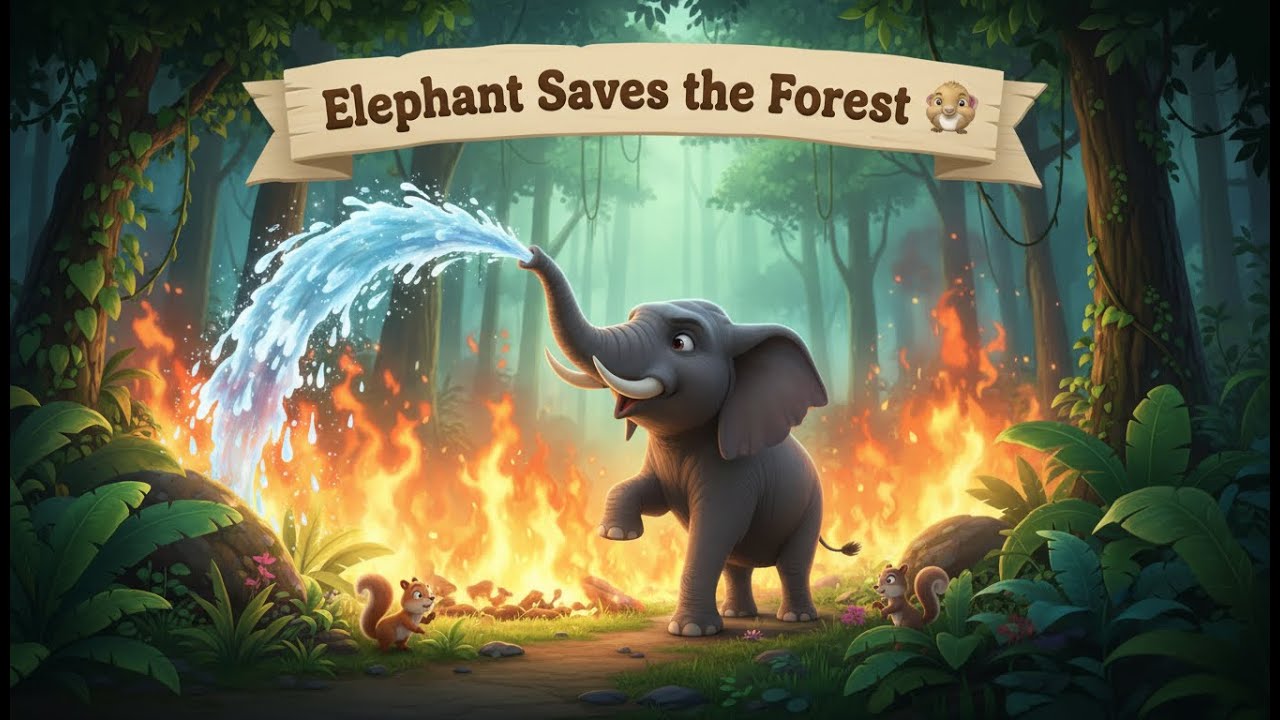 Слон, спасший лес 🐘 | Детская история о джунглях | Поучительная история для детей