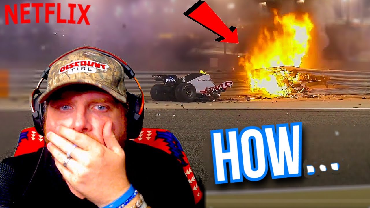 NASCAR Fan Reacts to Grosjean's Insane Fireball Crash | Formula 1: Drive To Survive