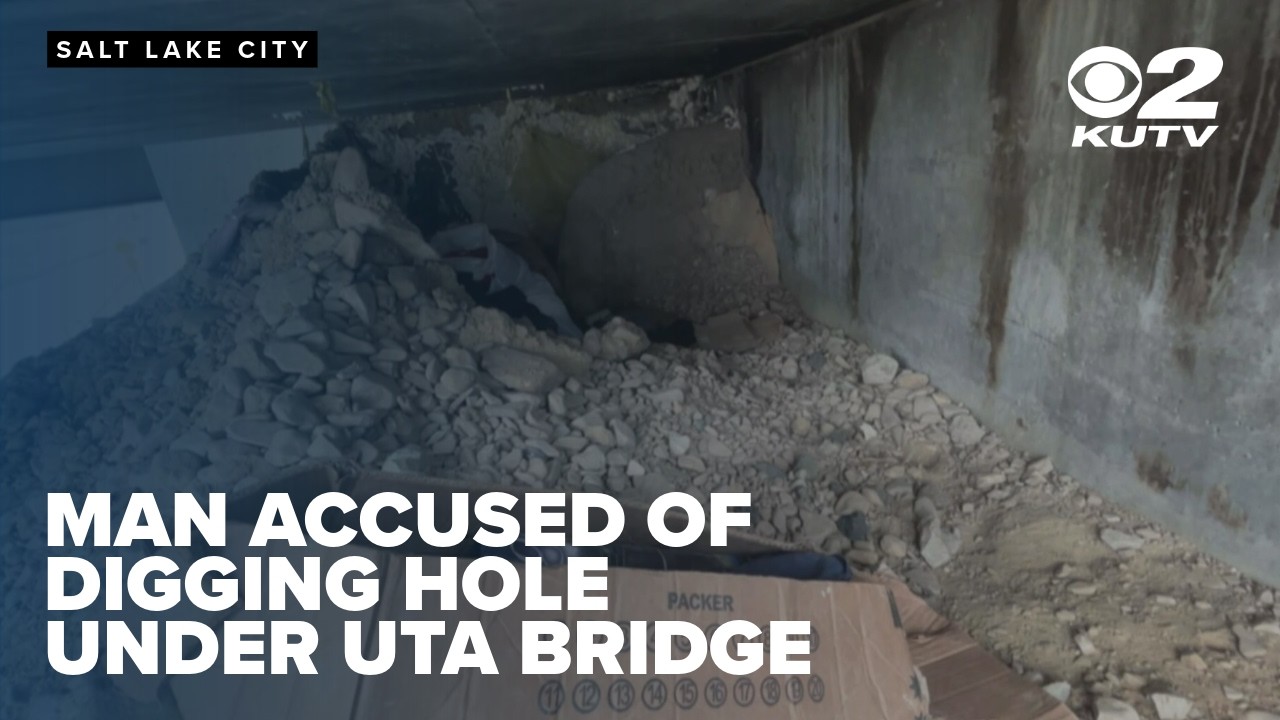 Man accused of digging hole under UTA bridge faces new charges
