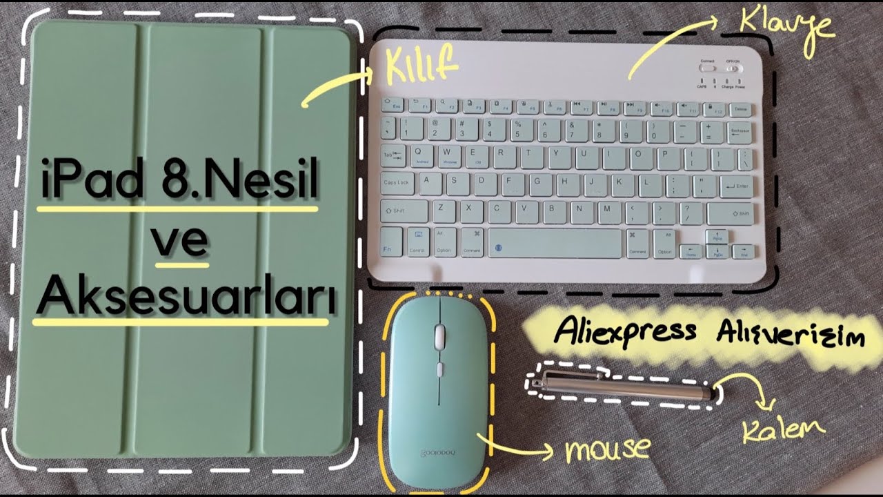 iPad 8. Nesil ve Aksesuarları || Aliexpress Alışverişim ||klavye ve kılıf