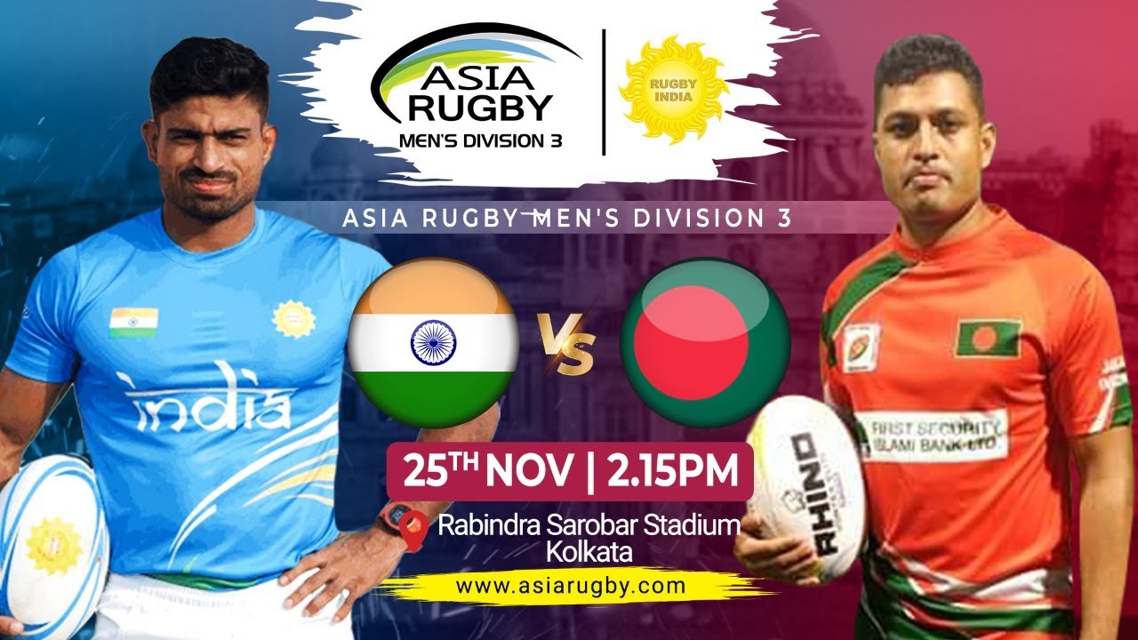 India 🇮🇳 vs Bangladesh  🇧🇩  Game 3 Asia Rugby Division 3 South Championship 2022