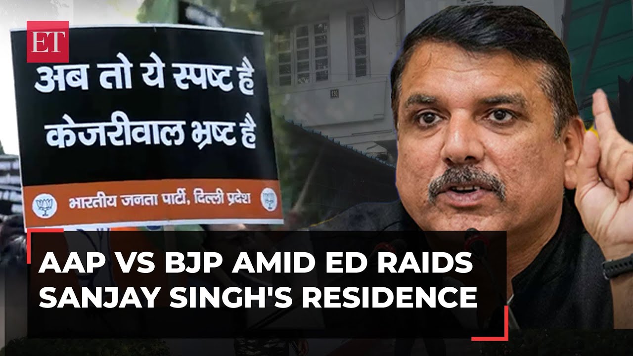 ED raids Sanjay Singh's residence: BJP protests at Delhi CM's house, Kejriwal defends AAP MP