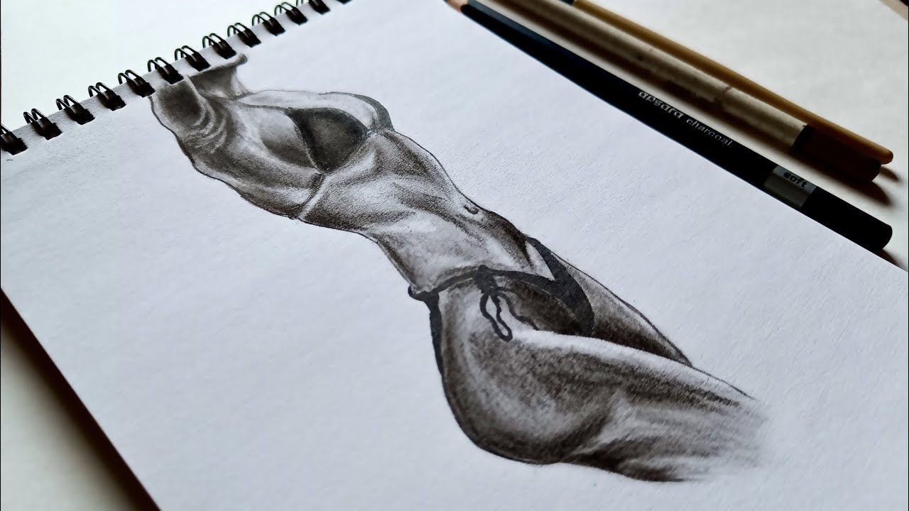 Drawing and shading with charcoal pencil || pencil sketching || shading techniques ||
