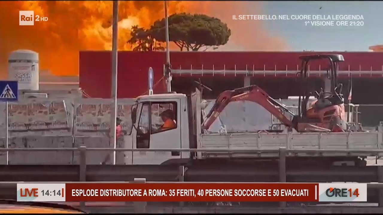 Esplosione di un distributore a Roma: 35 feriti - Ore 14 del 04/07/2025