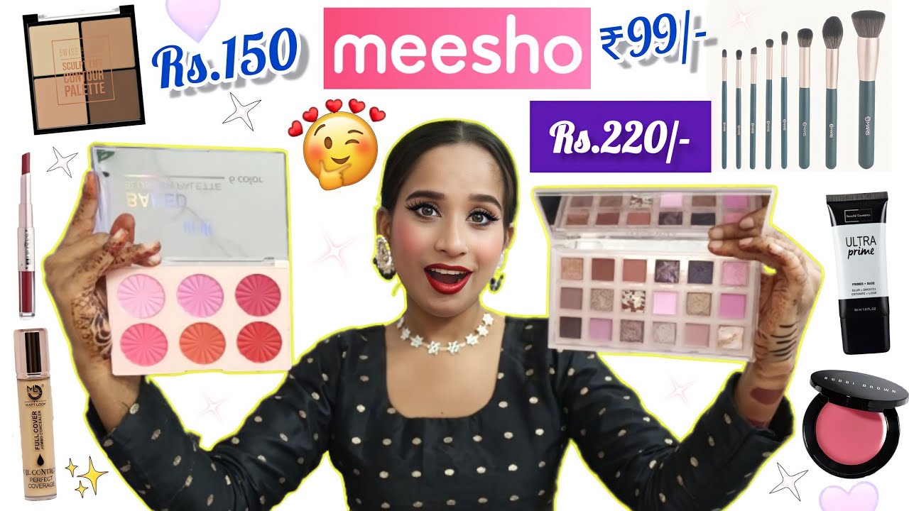 OMG🤯 World's *MOST CHEAPEST* Makeup From MEESHO || Rs.99 Affordable Makeup From MEESHO || Bloom Zone