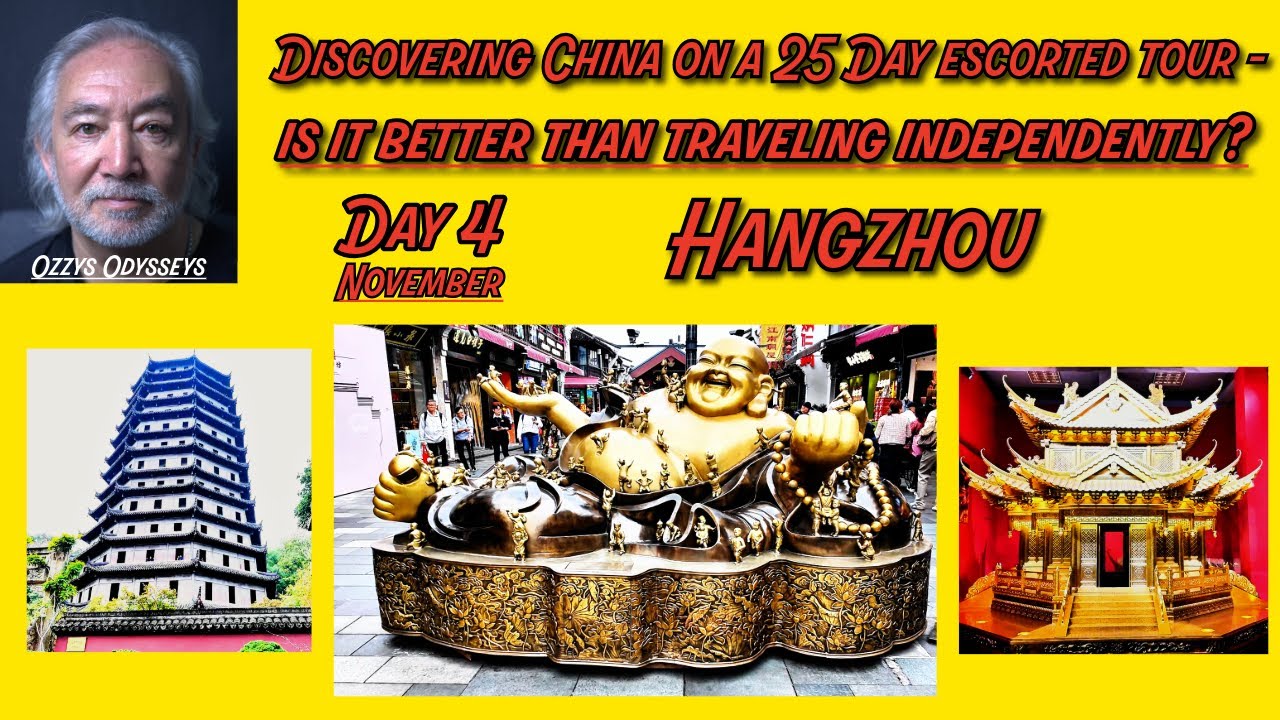 China Day 4 HANGZHOU Cruise on the West Lake Visit the Six Harmonies Pagoda Stroll Qing Hefang St.
