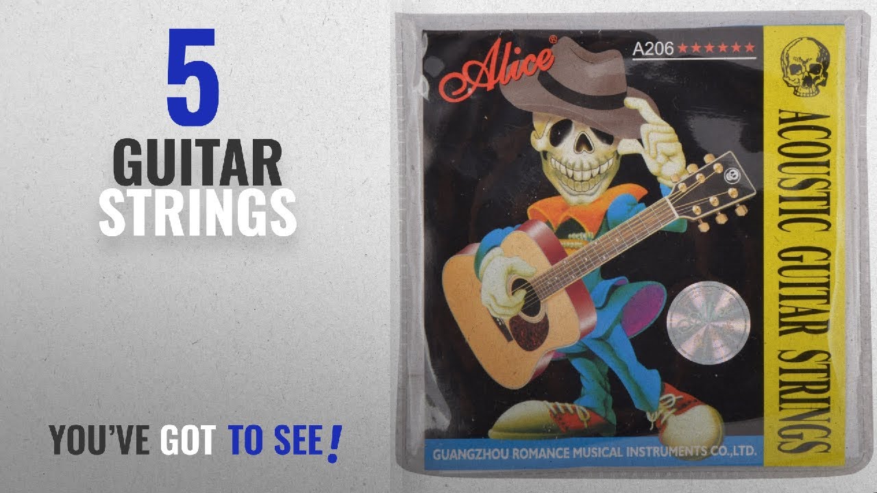 Top 10 Guitar Strings [2018]: Alice A206 Phosphor Bronze Guitar Strings (Pack of 1)