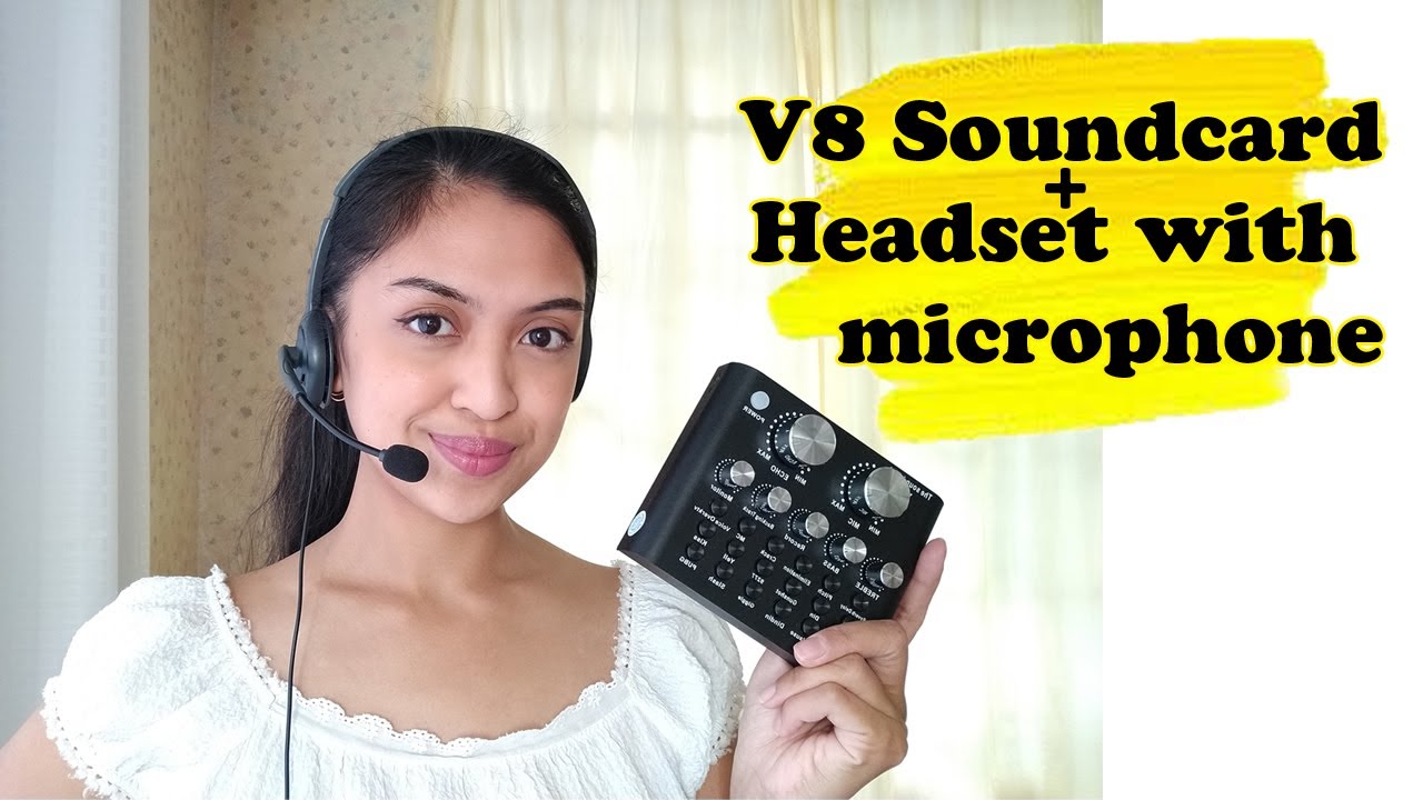 CANCEL BACKGROUND NOISE ON YOUR HEADSET! V8 SOUNDCARD