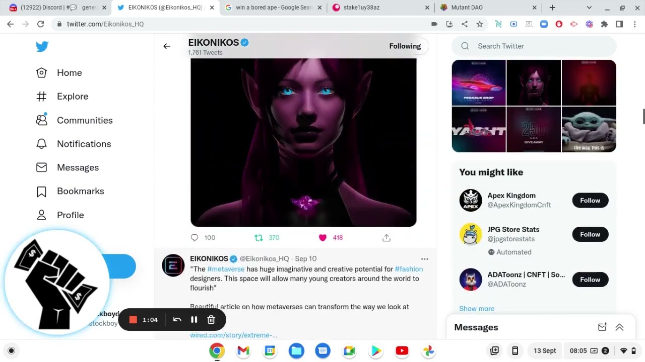 CNT EIKONIKOS PEGASUS ANNOUNCEMENT BULLISH!!! GET YOUR GOLD PASSES AND UP FROM JPEG.STORE