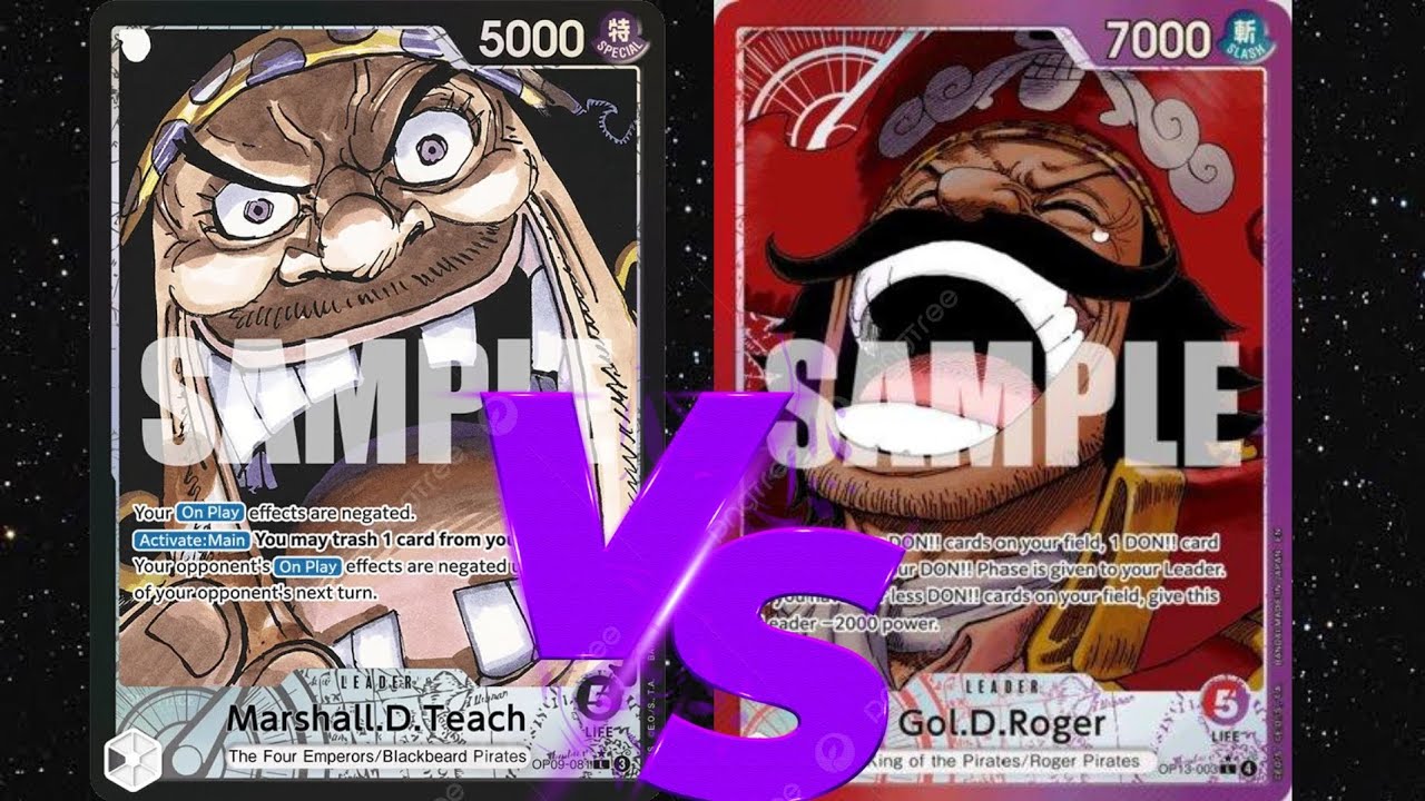 ⚫BlackBeard Vs 🔴🟣Roger - OP13 Locals Final Round - One Piece TCG Gameplay.