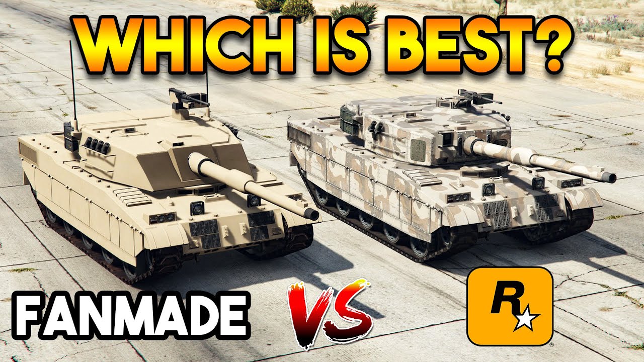 GTA 5 ONLINE : FANMADE TANK VS GTA RHINO TANK (WHICH IS BEST TANK?)