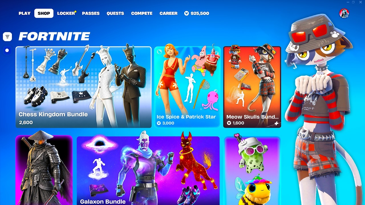 ALL NEW LEAKED UPDATED SHOPS SKIN BUNDLES (Ice Spice & Patrick, Chess Kingdom, Meow Skulls) Fortnite