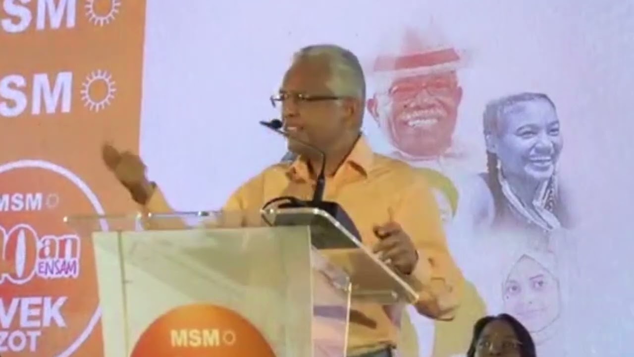 Pravind Jugnauth commente l’affaire Akil Bissessur lors du congrès du MSM à Nouvelle-France