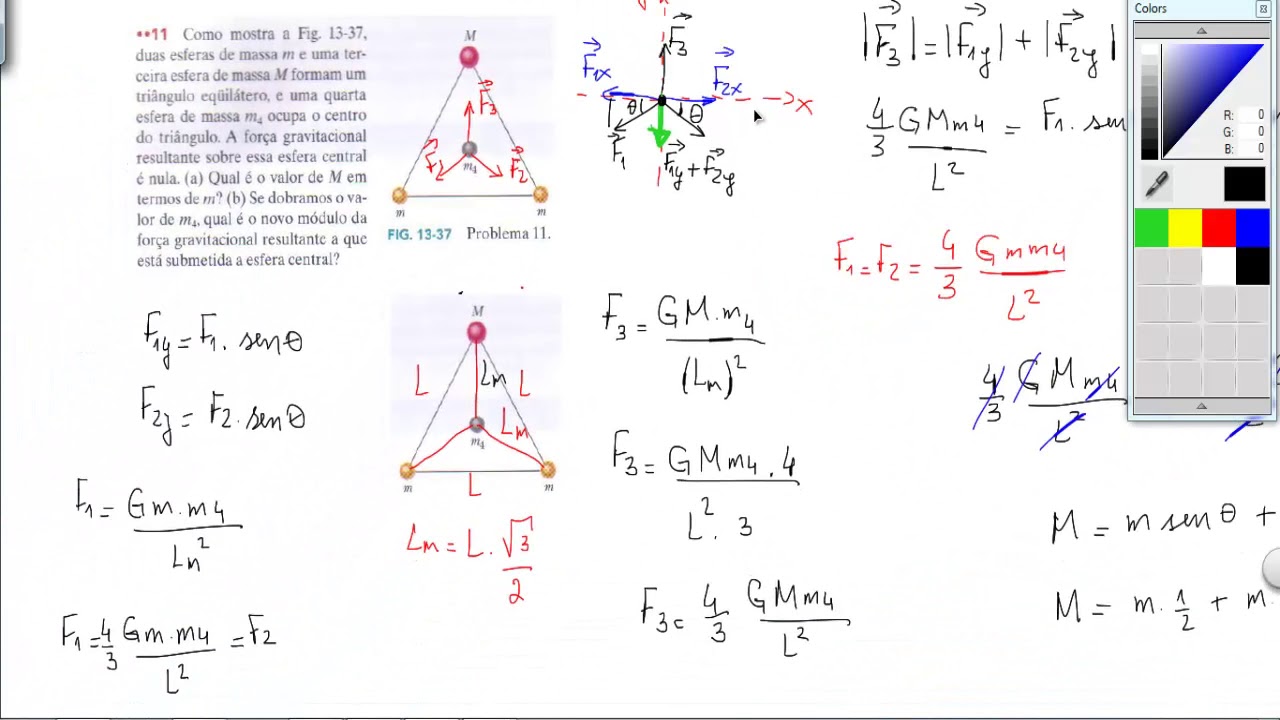 Gravitação Universal   Exercícios do Halliday