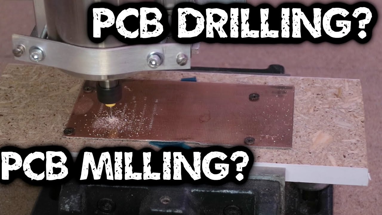 Testing PCB drilling and milling on my DIY CNC