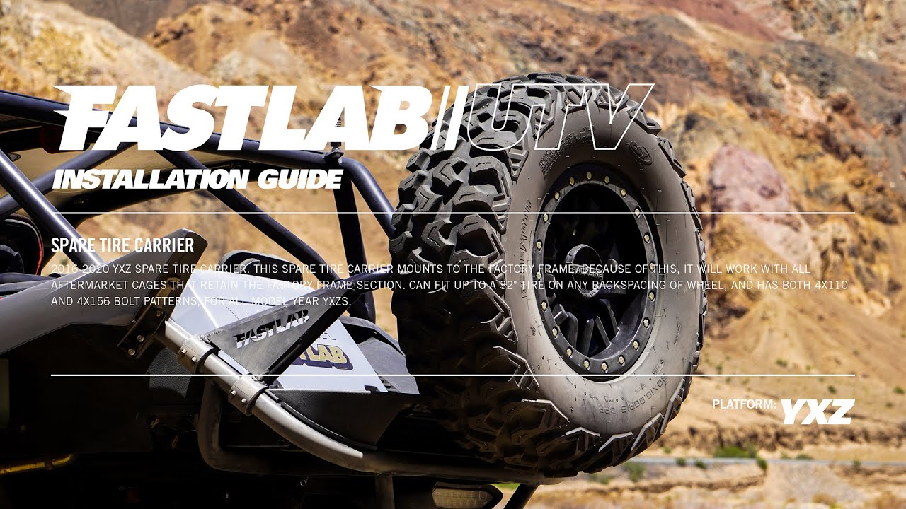 FastLab UTV - Spare Tire Carrier (STC) install guide for the Yamaha YXZ