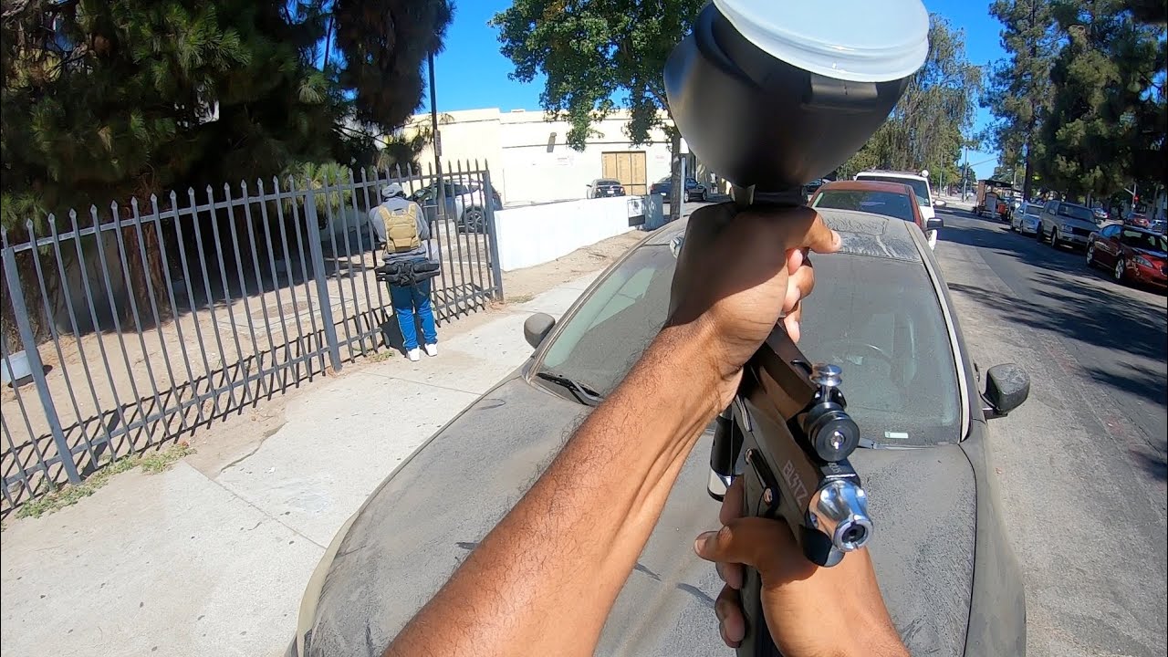 PAINTBALL WAR IN THE HOOD PT 3!