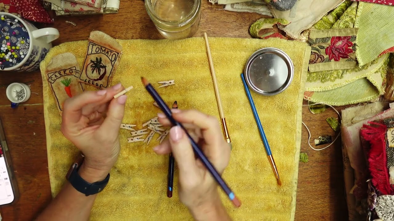 Эпизод 18 🌿Антология «Медленный стежок: огород в коттедже» | Винтажный текстильный фон и клумбы