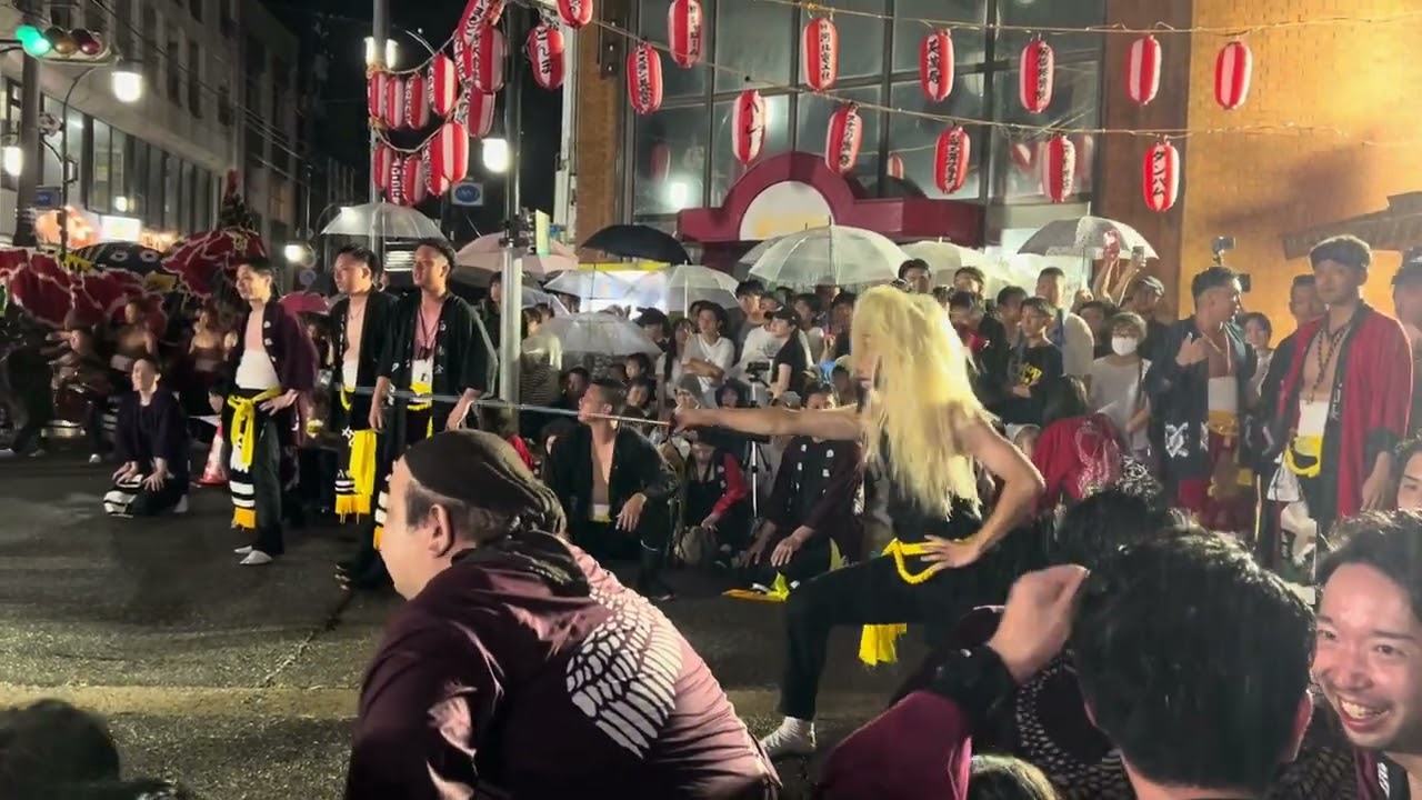 石川県津幡町の獅子舞　四つ角