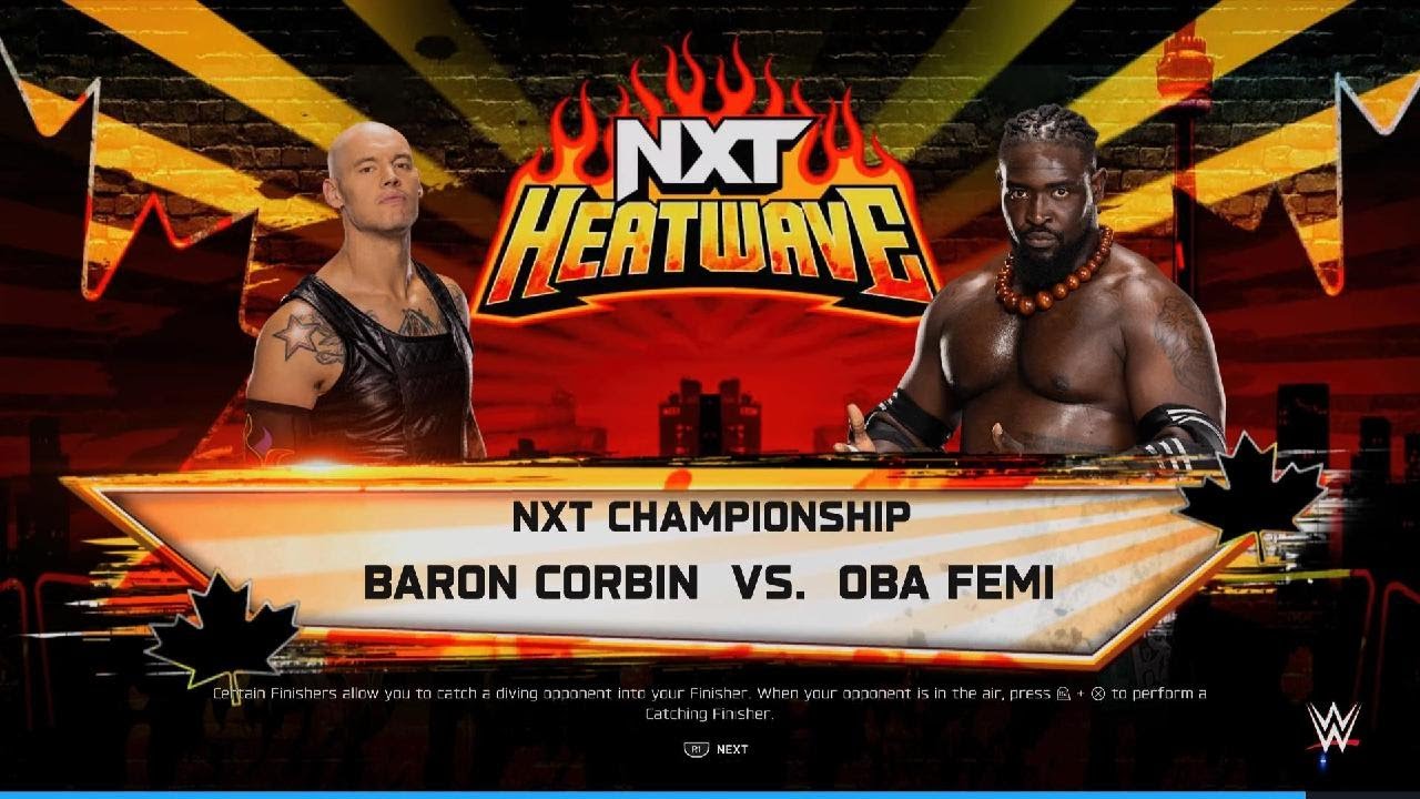 WWE 2K25 Oba Femi Vs Baron Corbin for NXT Championship - NXT Heatwave