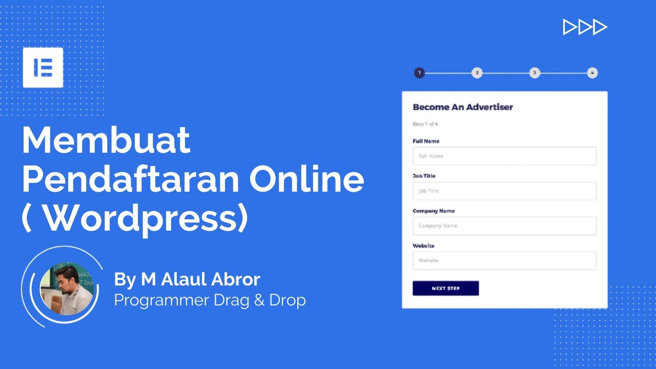 Membuat Pendaftaran Online Profesional Dari WordPres dan Elementor