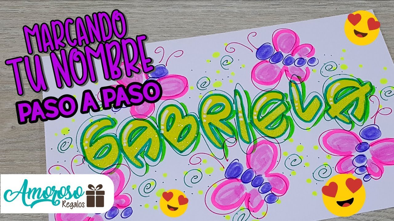 COMO DECORAR UN NOMBRE CON LETRA TIMOTEO (Amoroso Regalos)