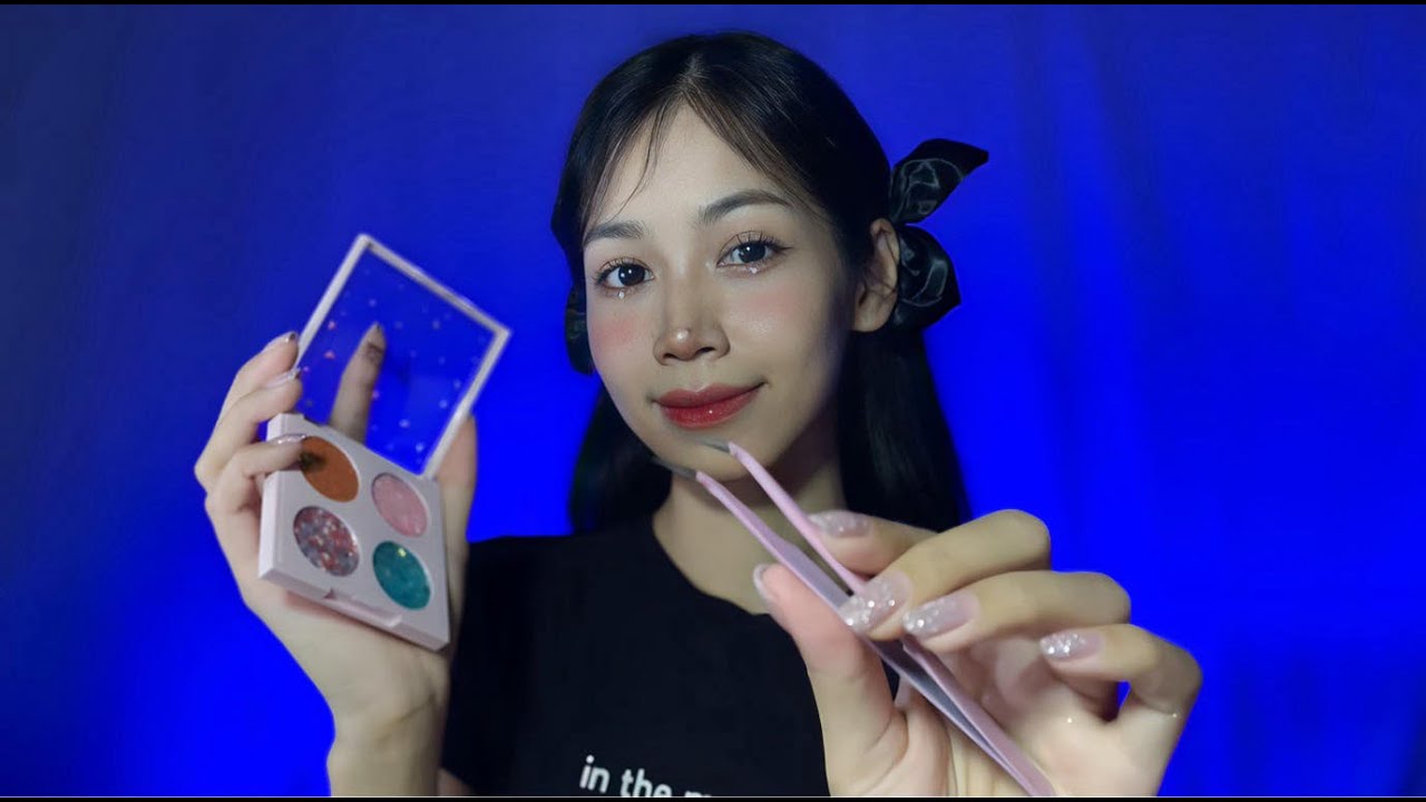 ASMR Friend Does Your New Year Party Makeup ✨